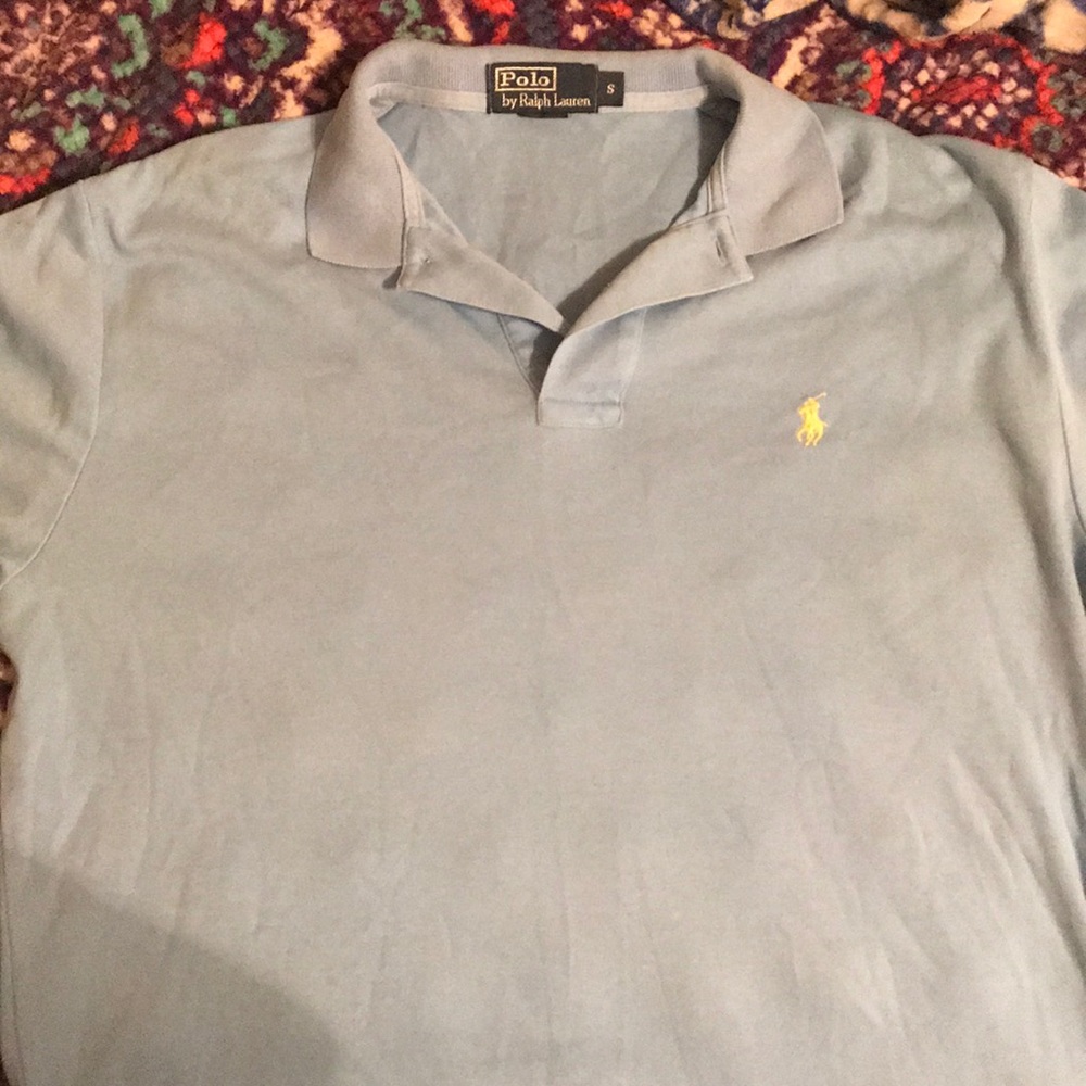Baby blue men’s collared polo
